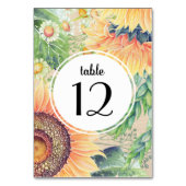 Kaart Rustige zonnebloemen Wedstrijktafel (Achterkant)