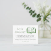Kaart Sage Green Minimalist Book Request Enclosure (Staand voorkant)
