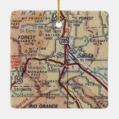  kaart Salida CO Keramisch Ornament (Achterkant)