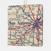  kaart San Antonio TX Keramisch Ornament (Links)