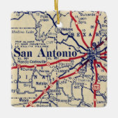  kaart San Antonio TX Keramisch Ornament (Voorkant)