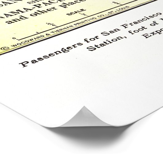 Kaart San Francisco 1915 - Poster (Hoek)