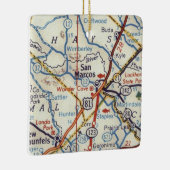  kaart San Marcos Texas Keramisch Ornament (Rechts)