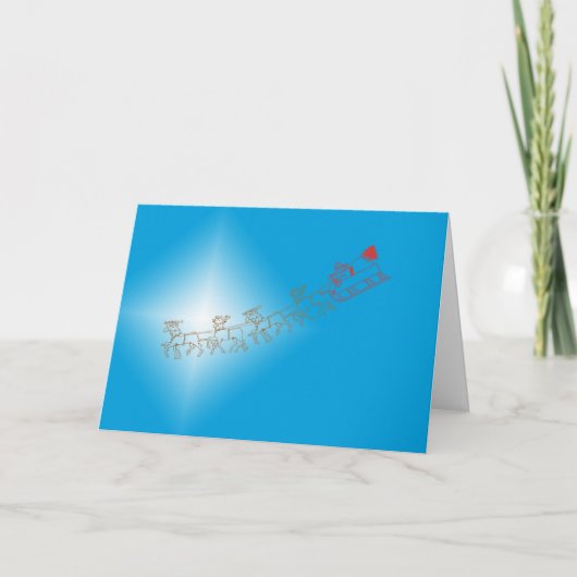 Kaart - Santa en Sleigh (Voorkant)