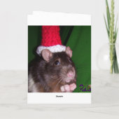 Kaart: Santa Rat Feestdagen Kaart (Achterkant)