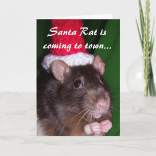 Kaart: Santa Rat Feestdagen Kaart
