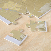 Kaart Santiago Chili (1987) Legpuzzel (Zijkant)