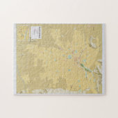 Kaart Santiago Chili (1987) Legpuzzel (Horizontaal)