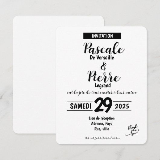 Kaart - SAVE THE DATE (Voorkant / Achterkant)