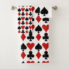 Kaart schakelt de set handdoekjes voor ontwerpen u bad handdoek