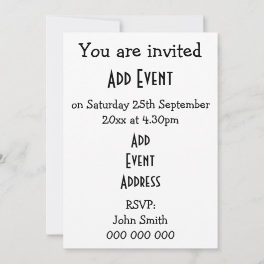 Kaart schakelt elke gelegenheid uit (Achterkant)