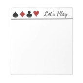 Kaart Score Pad Notitieblok (Voorkant)