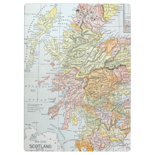 KAART: SCOTLAND KLEMBORD (Achterkant)