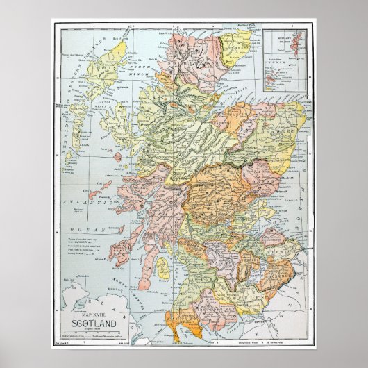 KAART: SCOTLAND POSTER (Voorkant)