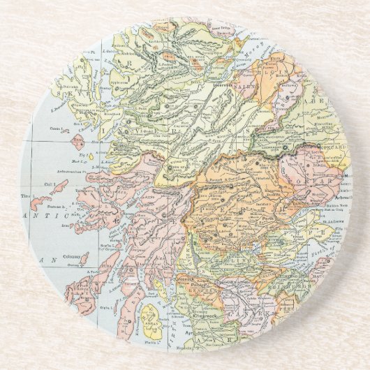 KAART: SCOTLAND ZANDSTEEN ONDERZETTER (Voorkant)