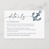 Kaart Seaside Wedding Details Enclosure (Voorkant)