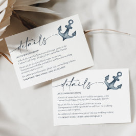 Kaart Seaside Wedding Details Enclosure