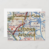  kaart Sedona AZ (Voorkant / Achterkant)