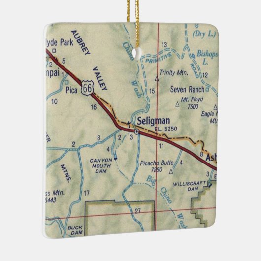 kaart Seligman AZ Keramisch Ornament (Rechts)