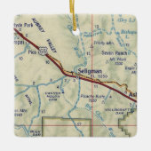  kaart Seligman AZ Keramisch Ornament (Voorkant)