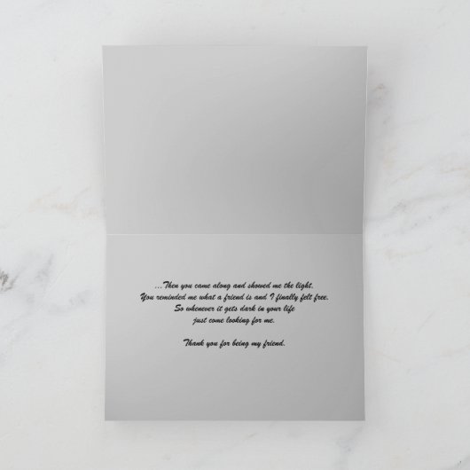 Kaart, sentimenteel bedankkaart (Binnen)