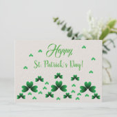 Kaart - Shamrocks & Irish Blessing (Staand voorkant)