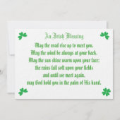 Kaart - Shamrocks & Irish Blessing (Achterkant)