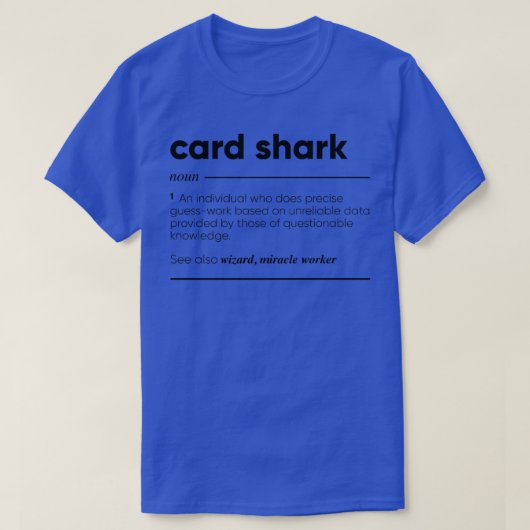 Kaart Shark Funny Definition T-shirt (Design voorkant)