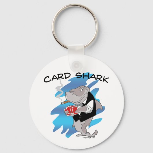 Kaart Shark Grafisch Sleutelhanger (Voorkant)