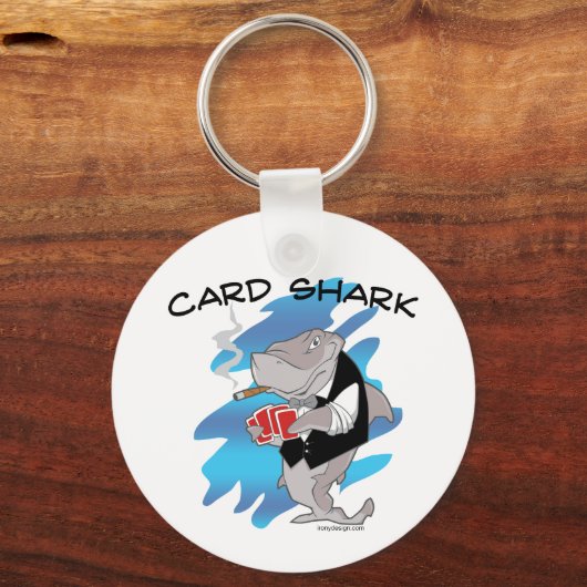 Kaart Shark Grafisch Sleutelhanger (Voorkant)