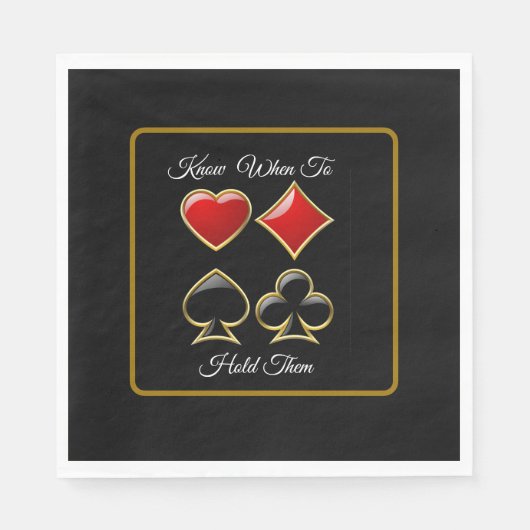 Kaart Shark Poker Party Servet (Voorkant)