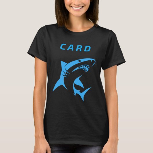 Kaart Shark Poker T-shirt (Voorkant)