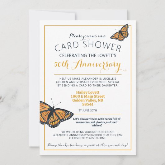 Kaart Shower - 50e Jubileum - Fotouitnodiging