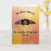 Kaart Sinaasappel verplaatsen met vlinder (Gele Bloem)