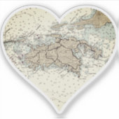 kaart Sint-John US Maagdeneilanden Sticker (Voorkant)