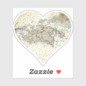  kaart Sint-John US Maagdeneilanden Sticker (Vel)