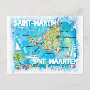 Kaart Sint Maarten Antilles