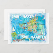 Kaart Sint Maarten Antilles (Voorkant / Achterkant)
