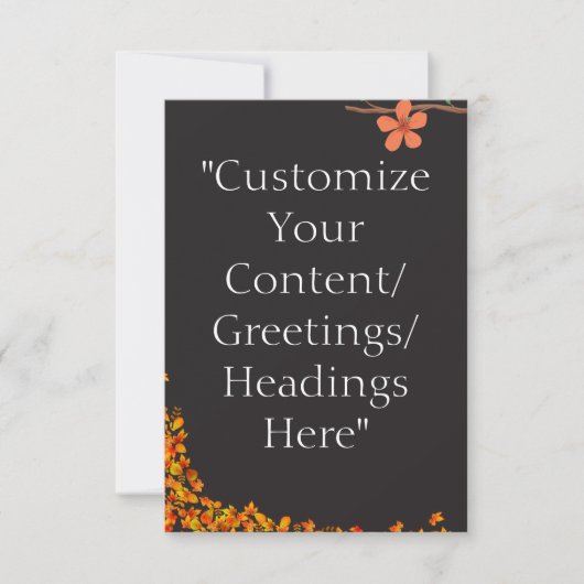 Kaart Sjablonen / Groet Sjabloon - Personaliseer h (Voorkant)