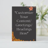 Kaart Sjablonen / Groet Sjabloon - Personaliseer h (Staand voorkant)