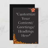 Kaart Sjablonen / Groet Sjabloon - Personaliseer h (Voorkant / Achterkant)