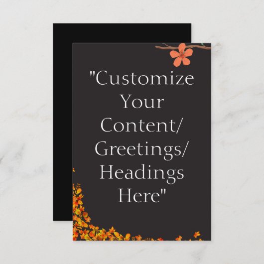 Kaart Sjablonen / Groet Sjabloon - Personaliseer h (Voorkant / Achterkant)