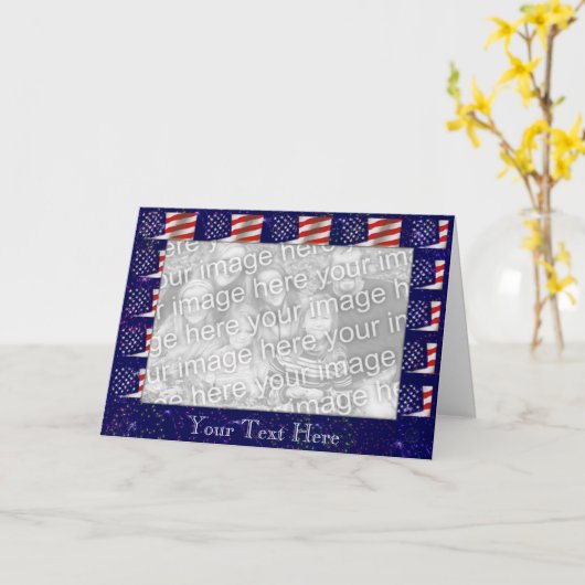 Kaart Sjabloon - Amerikaanse vlag grens (Gele Bloem)