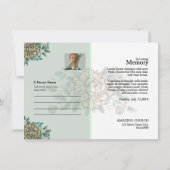 Kaart Sjabloon begrafenisbekendmaking (Achterkant)