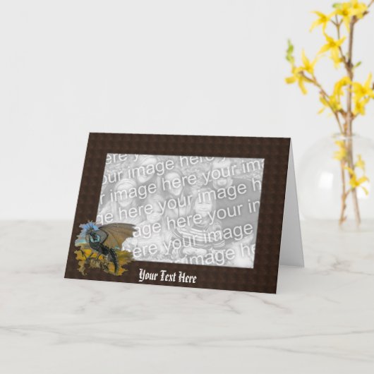 Kaart Sjabloon - Black Dragon (Gele Bloem)