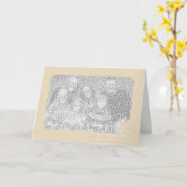 Kaart Sjabloon - bruidsboeket (Gele Bloem)