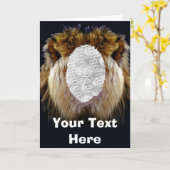 Kaart Sjabloon - Lionface (Gele Bloem)