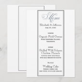 Kaart Slate Blue Party of Wedding Menu (Voorkant / Achterkant)