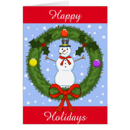 Kaart Snowman Holiday Greeting ()