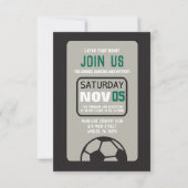 KAART SOCCER Bar Mitzvah Invitation Party (Voorkant)
